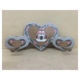 Heart wooden coat rack