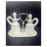 Milk, glass hobnail milk, CRUETZ