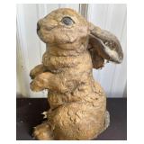 Concrete rabbit yard ornament
