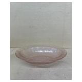 Pink glass bowl
