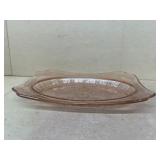 Pink glass dish