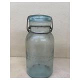 Lightning green canning jar