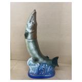 Jim Beam muskie Wisconsin State Fish decanter