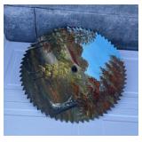Hand painted saw blade