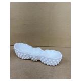 Milk, glass Hobb nail dish