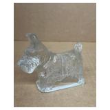 Clear, glass Scotty dog