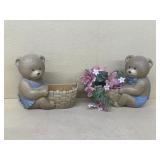 Teddy bear wall mount decorative plastic