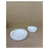 Milk glass ashtrays