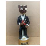 Ezra brooks Cat conductor decanter