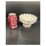 Milk, glass Hobb nail candle holder