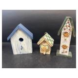 Wooden bird houses