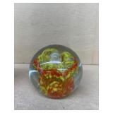 Zimmerman orange yellow paperweight