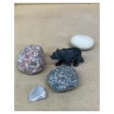 Bear and stones