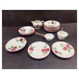 Apple pattern dishes