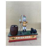 Cast iron trick dog bank