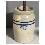 3 gallon martial pottery, stoneware butter churn