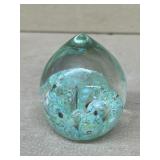 Green pointed paperweight