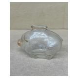 Glass pig bank