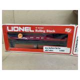 Lionel great Northern flat car with trailers 69282