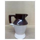 Brown white pitcher stoneware
