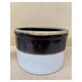 Brown and white stoneware