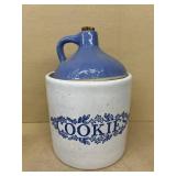 Stoneware jug cookie jar