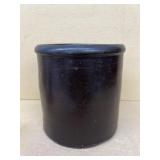 Brown stoneware crock