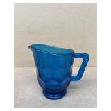 Blue glass creamer