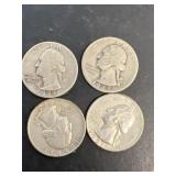 (4) silver quarters