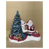 Ceramic Christmas tree and Santa