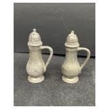 Pewter salt and pepper shakers