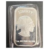 1 ounce silver liberty bar