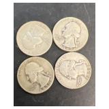 (4) silver quarters