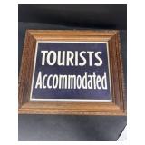 Tourist accommodated sign cardboard
