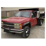 1990 Chevy 3500 Scottsdale Dump Truck, 454i Gas