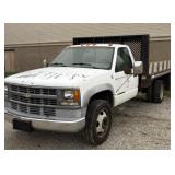 1995 Chevy 3500HD Flatbed Dump Truck (Diesel)