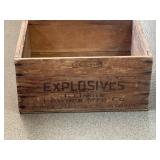 Explosive wooden advertising crate