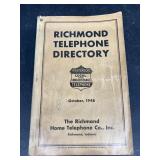 1948 Richmond Indiana telephone directory