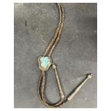 Turquoise stone bolo tie