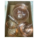 Pink depression, glass