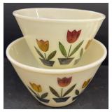 Fire king tulip bowls
