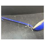 Enamel blue white scoop