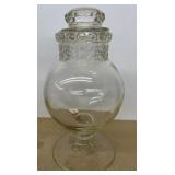 Early Apothecary jar of 14', lid re-glued