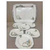 Platter and and plates, vintage-local pickup