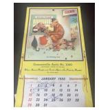 1950 Connersville AERIE Calendar fraternal order