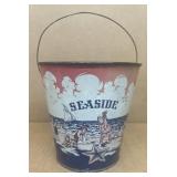 Seaside sand, bucket, metal vintage