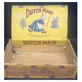 Dutch maid, antique cigar box
