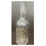 Hudson old natural whiskey bottle