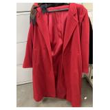 Projections red women's coat size large