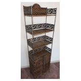 Wicker & Metal Baker's Rack